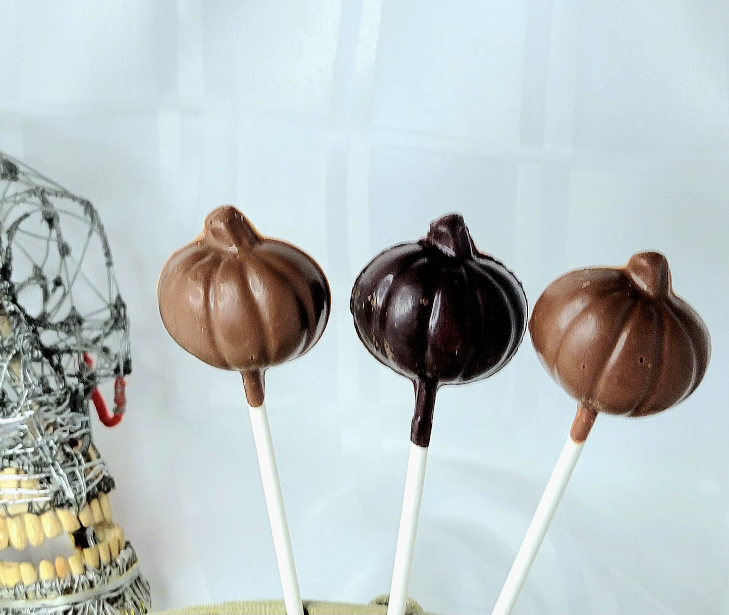 4 Medium Pumpkin Lollipops