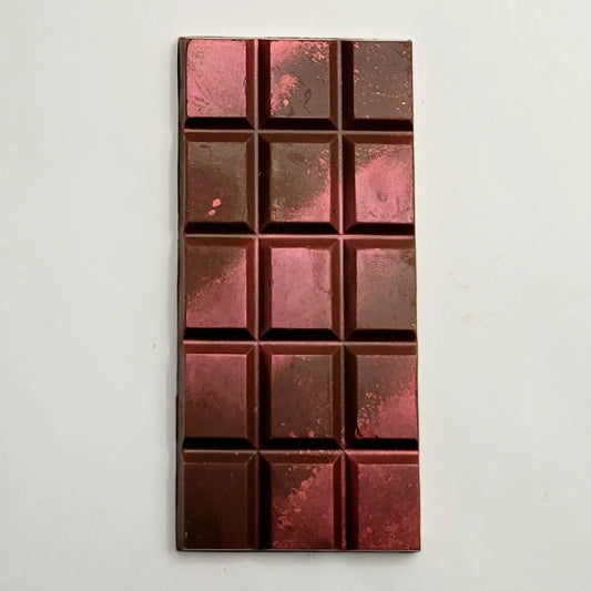 functional mushroom dark chocolate bar unwrapped