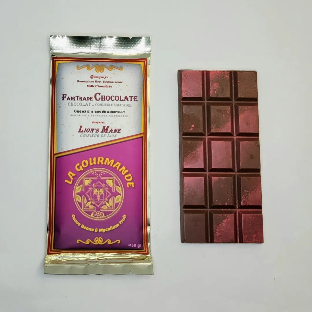 mushroom milk chocolate bar