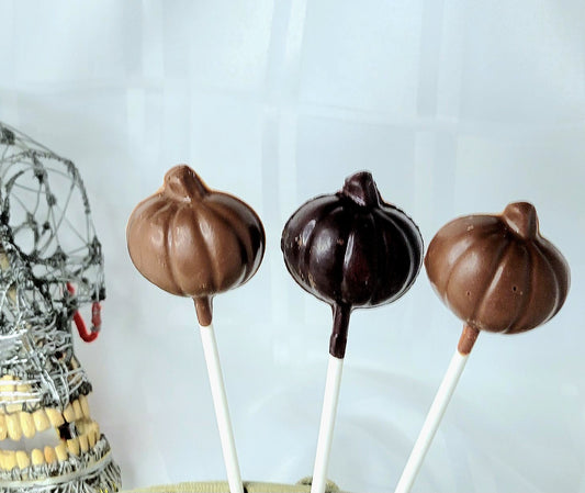 4 Medium Pumpkin Lollipops